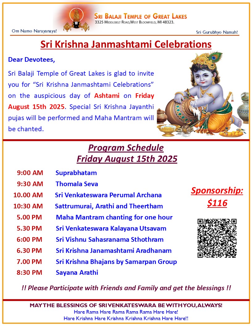 Sri Krishna Janmashtami Celebrations