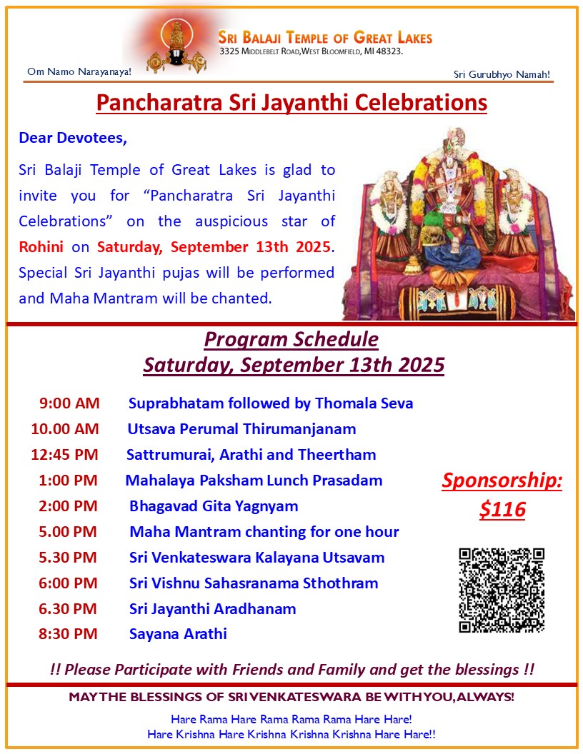 Pancharatra Sri Jayanthi Celebrations