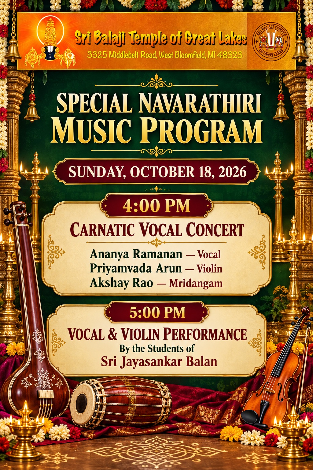 Special Navarathiri Music Program