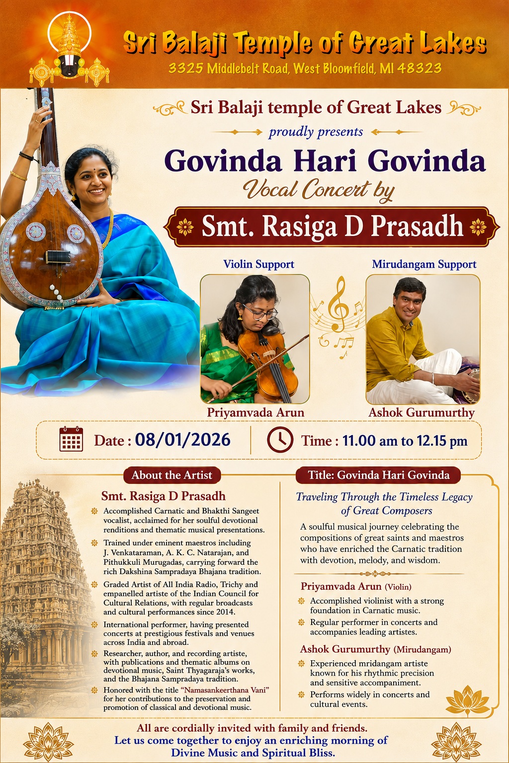 Govinda Hari Govinda Vocal concert